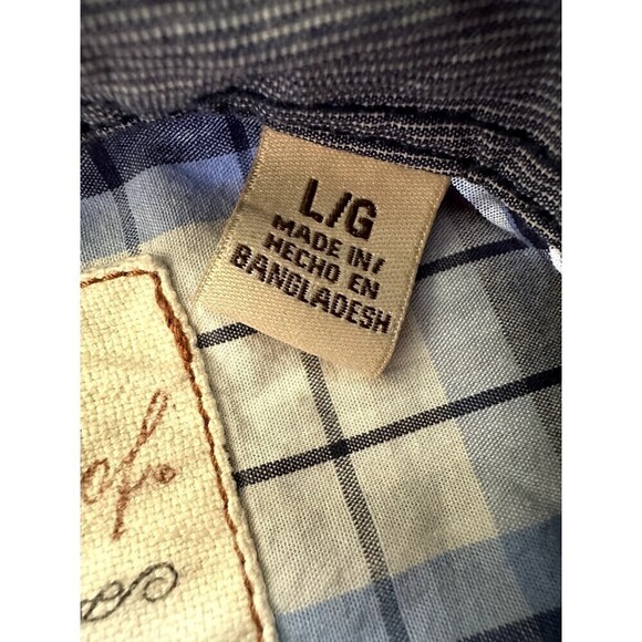 Original Weatherproof Vintage Flannel Long Sleeve Shirt Men's Size L Button up - Picture 4 of 16